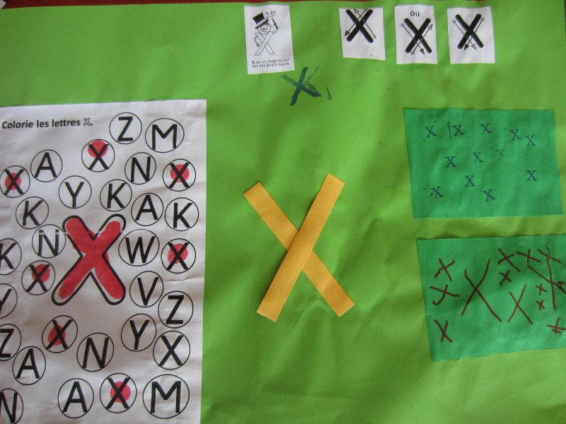 Travail autour des lettres X, R